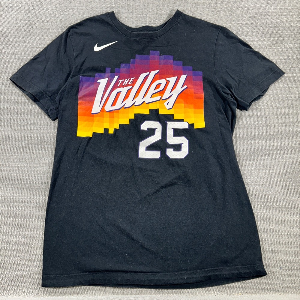 Nike Phoenix Suns Mikal Bridges T-Shirt Mens Small Black Excellent The Valley 25